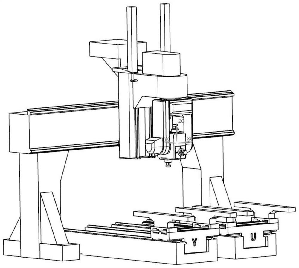 Idle stroke non-interference trajectory planning method for multi-spindle-head machining