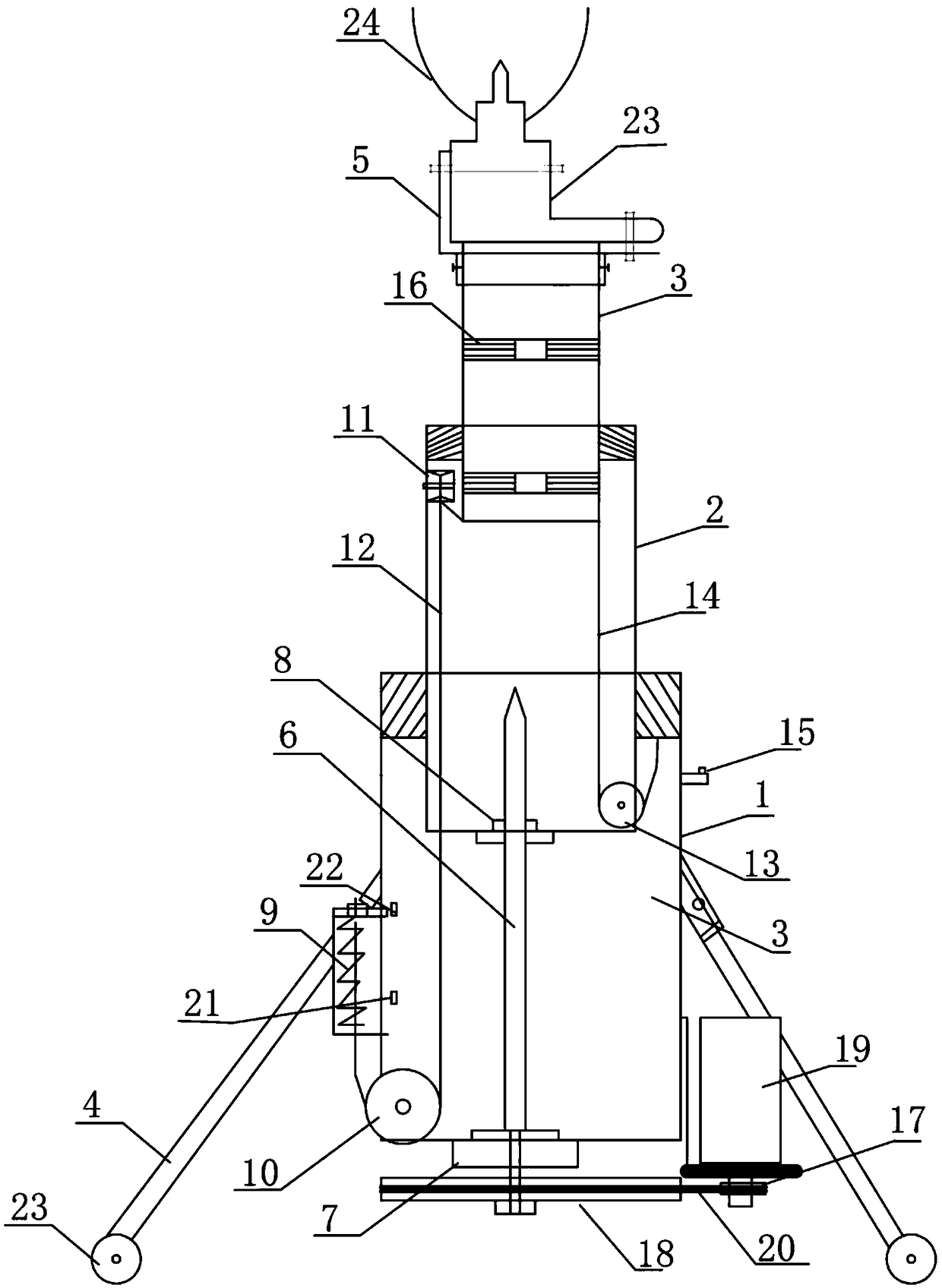 Electric quick lifting bracket of electric hammer and electric hammer module thereof