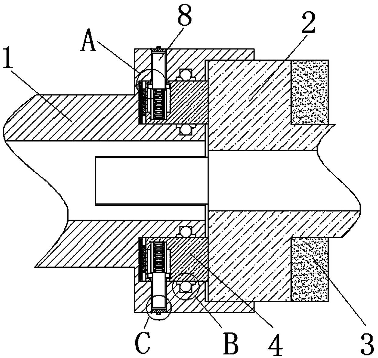 Clamp convenient to mount and dismount and used for conical surface turning of combined gear