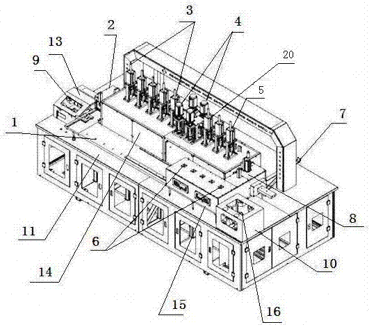 Machine and method for forming free curved surfaces of silicate glass