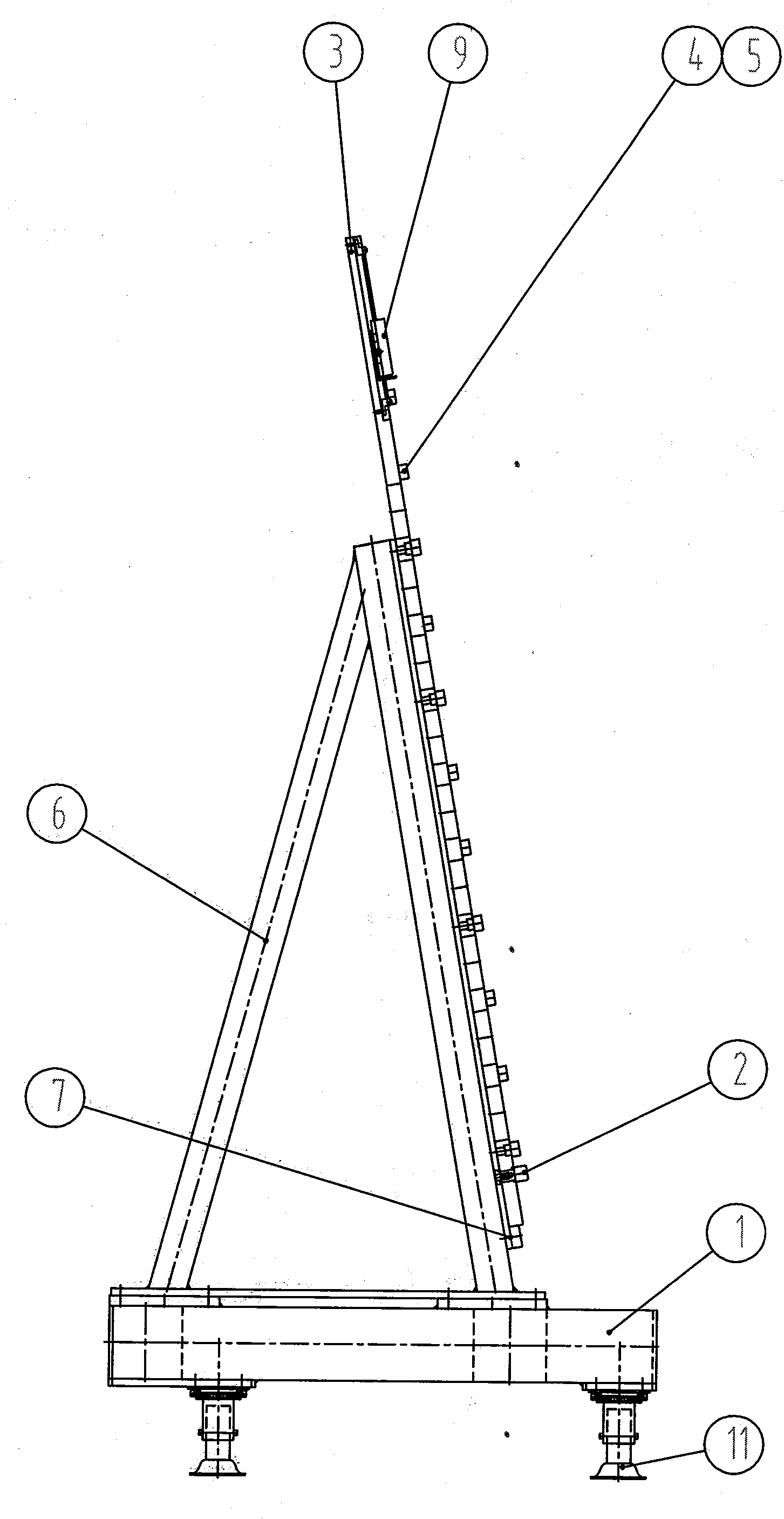 Fast measuring method of right angle of large-sized rectangular glass substrate and measuring instrument thereof