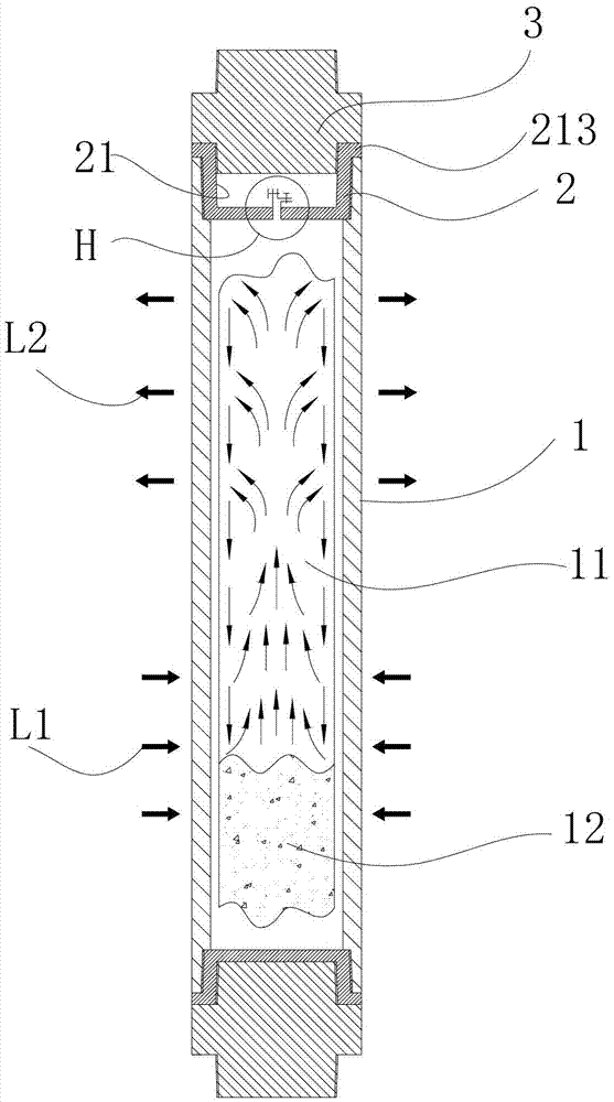 Producing well shaft combined gravity assisted heat pipe