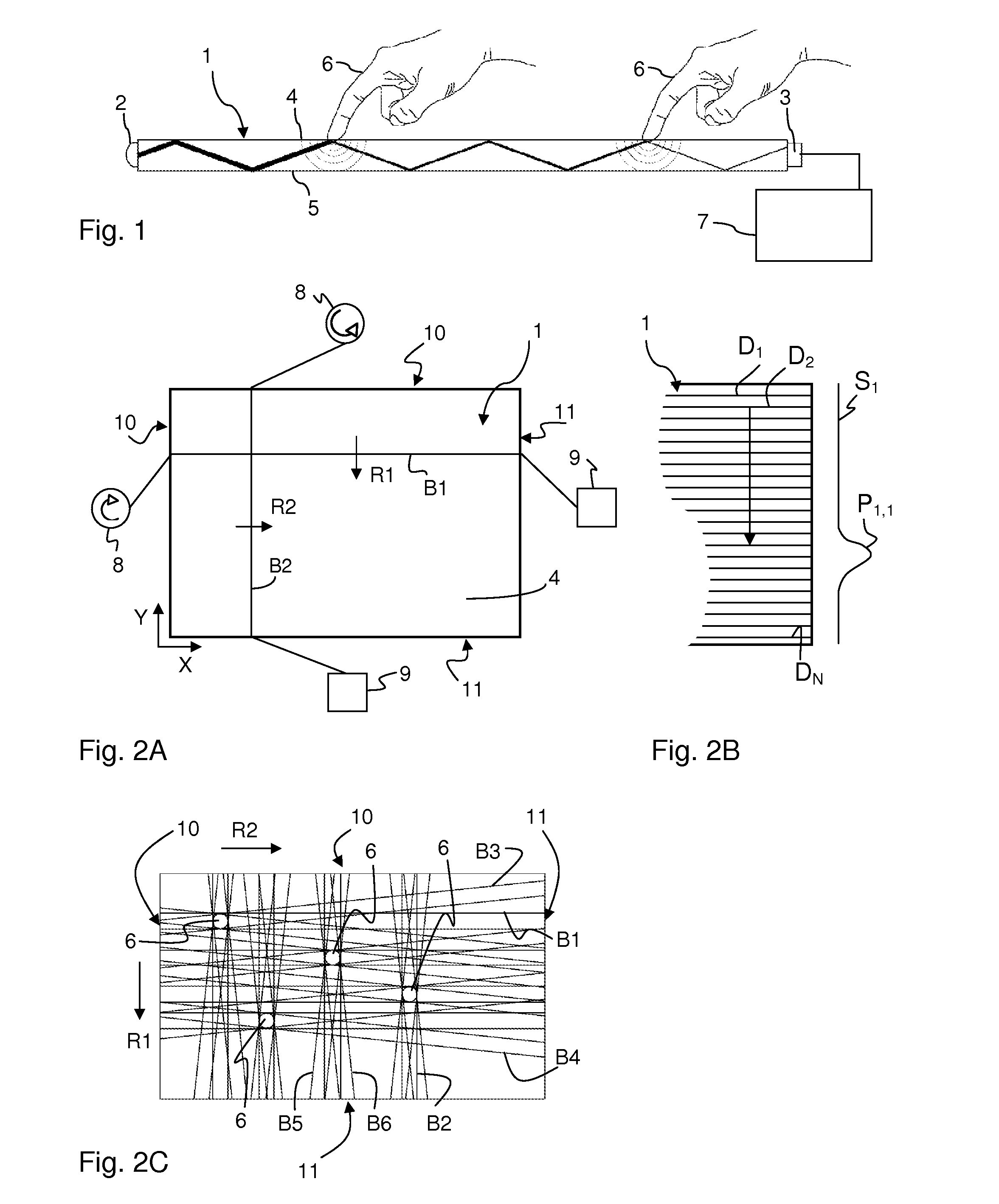 Extracting touch data that represents one or more objects on a touch surface