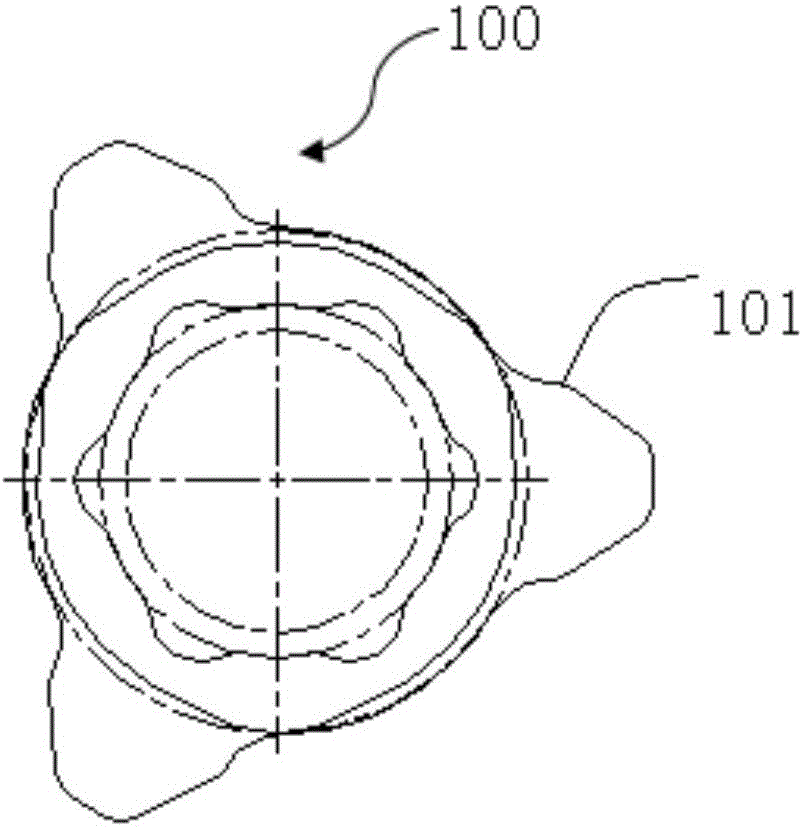 Equilateral three-jaw flange sliding sleeve inversion reverse extrusion technology and inversion reverse extrusion mould