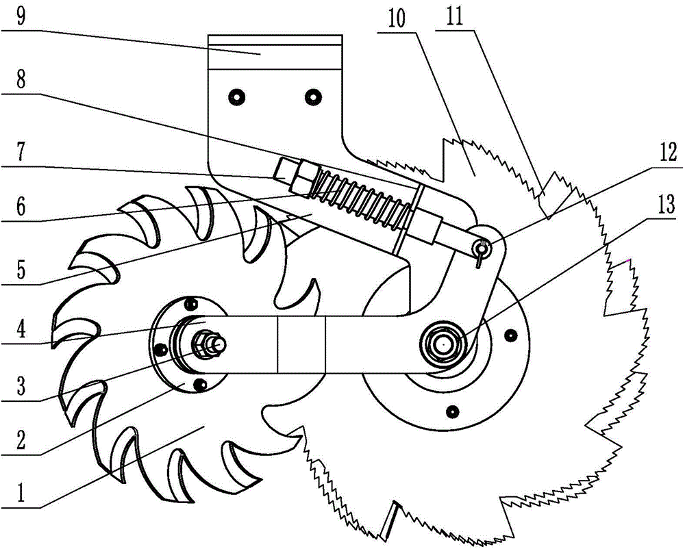 Cutting, shifting and blocking preventing device