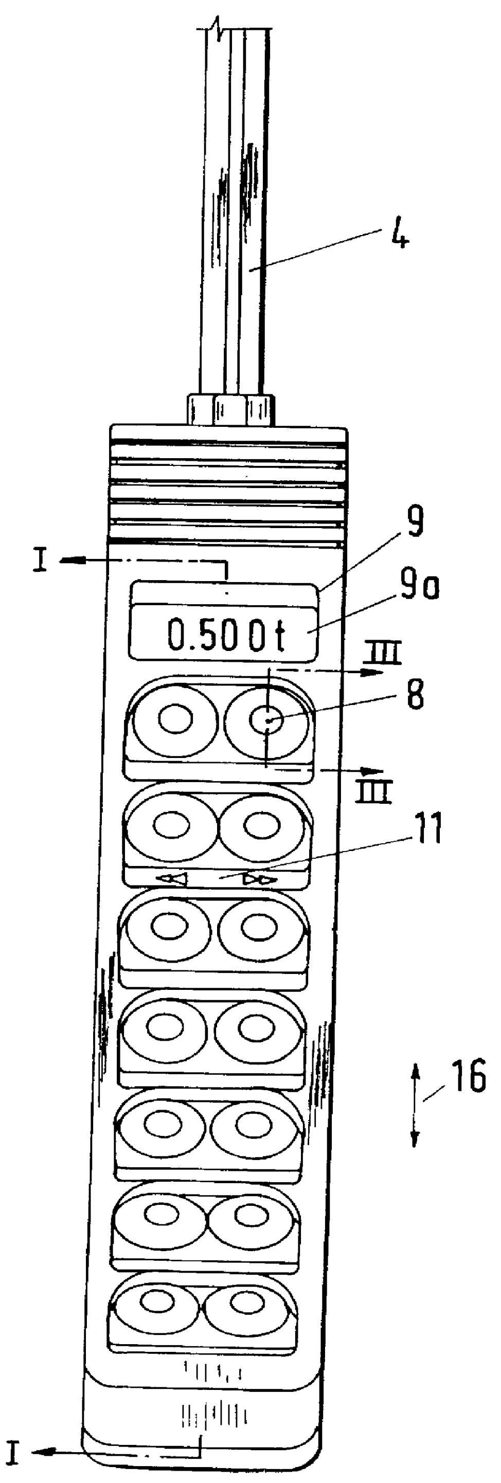 Suspended control panel