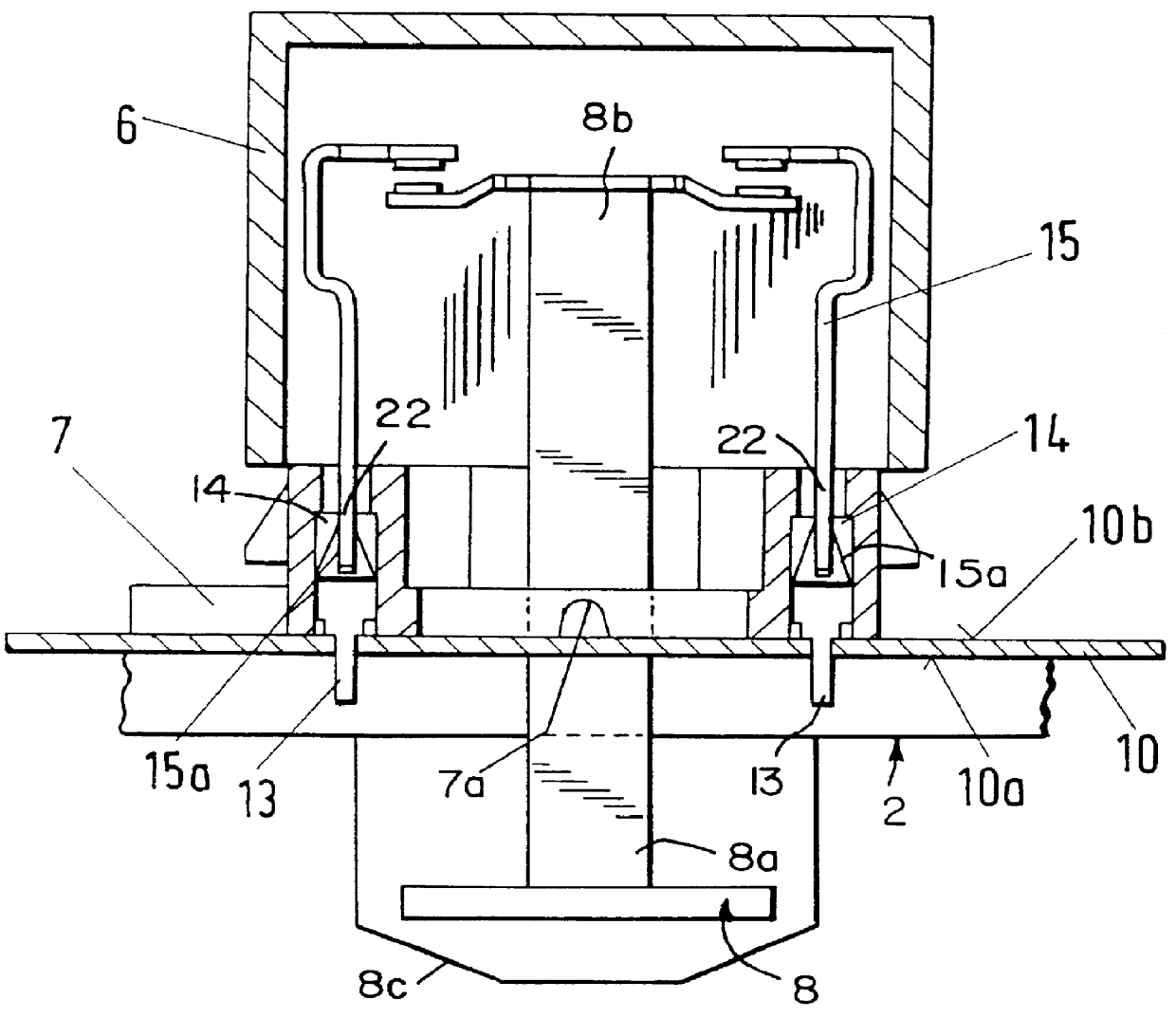 Suspended control panel