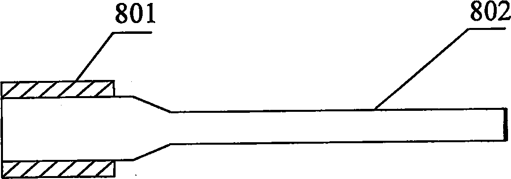 Biosensor of full fiber optic evanescent wave