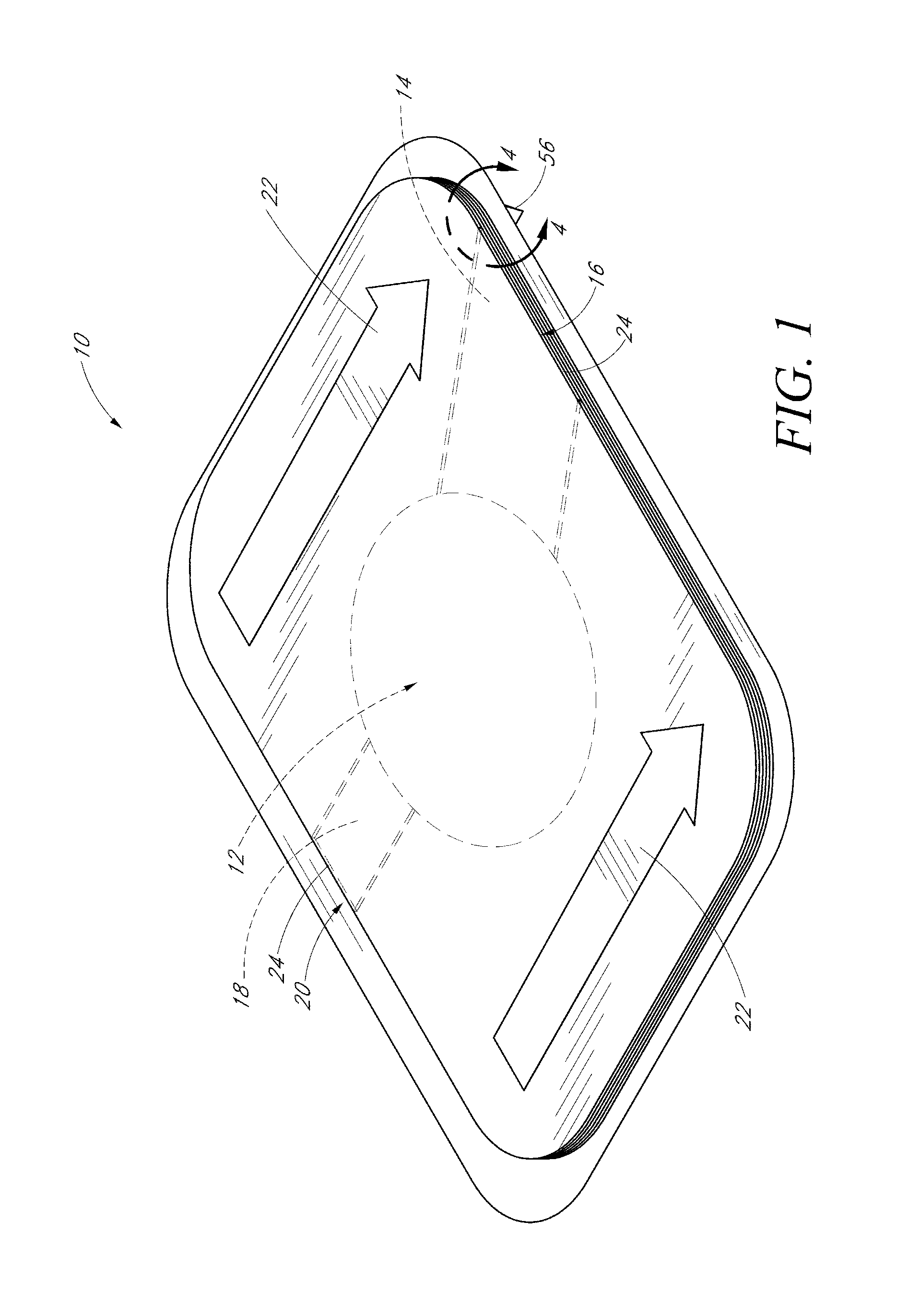 Draining wound dressing