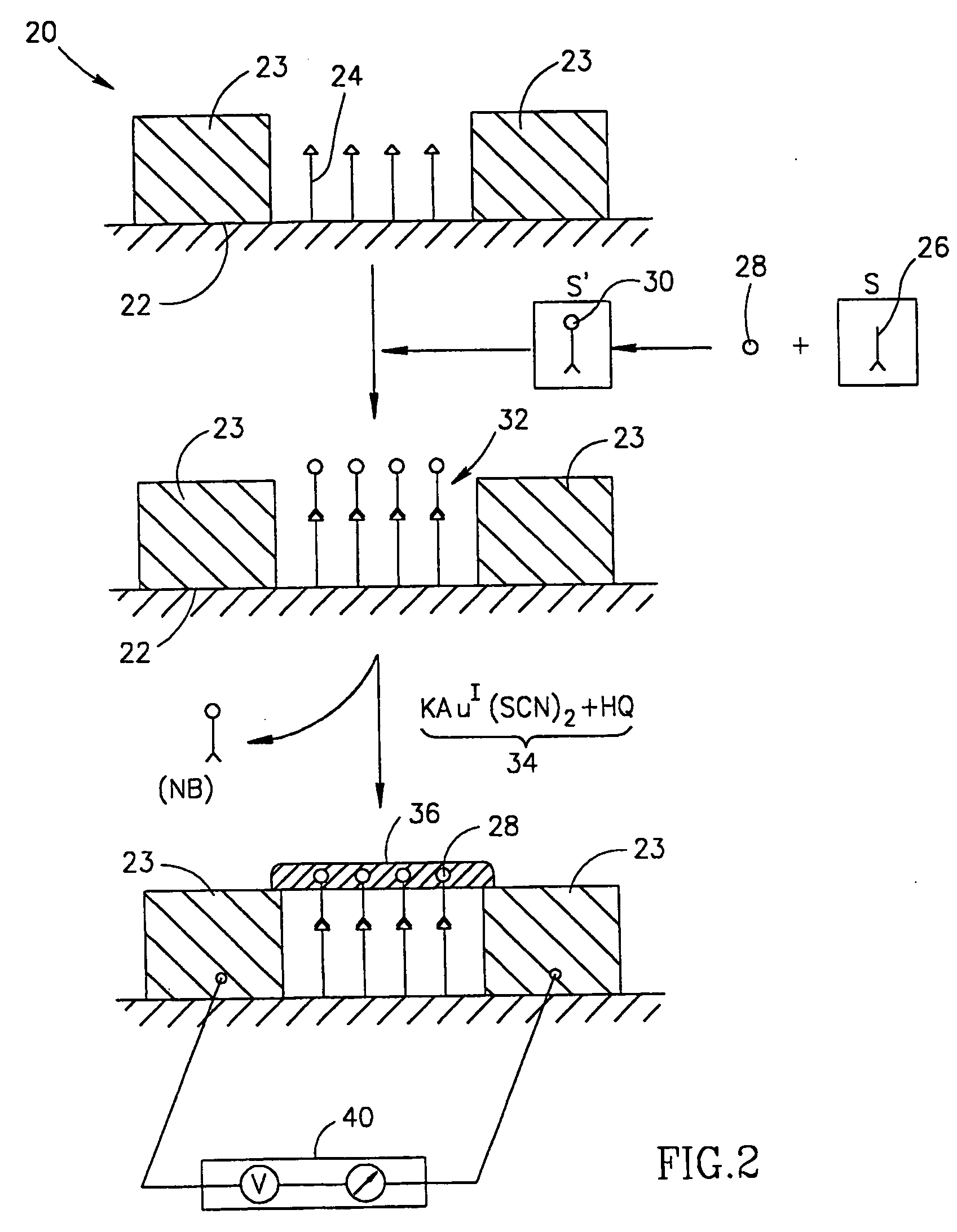 Method for gold deposition