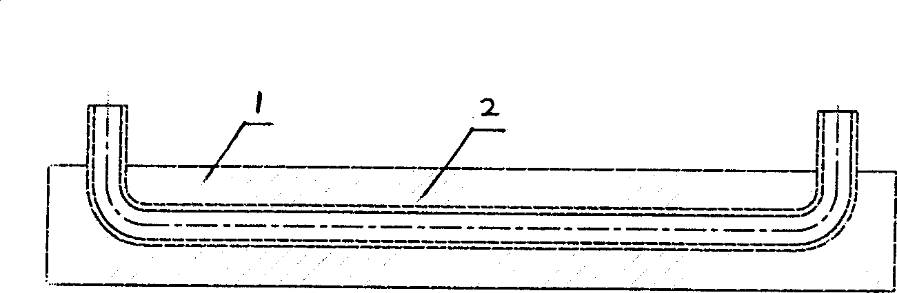 Low thermal resistance cast-iron cooling wall and manufacturing method thereof