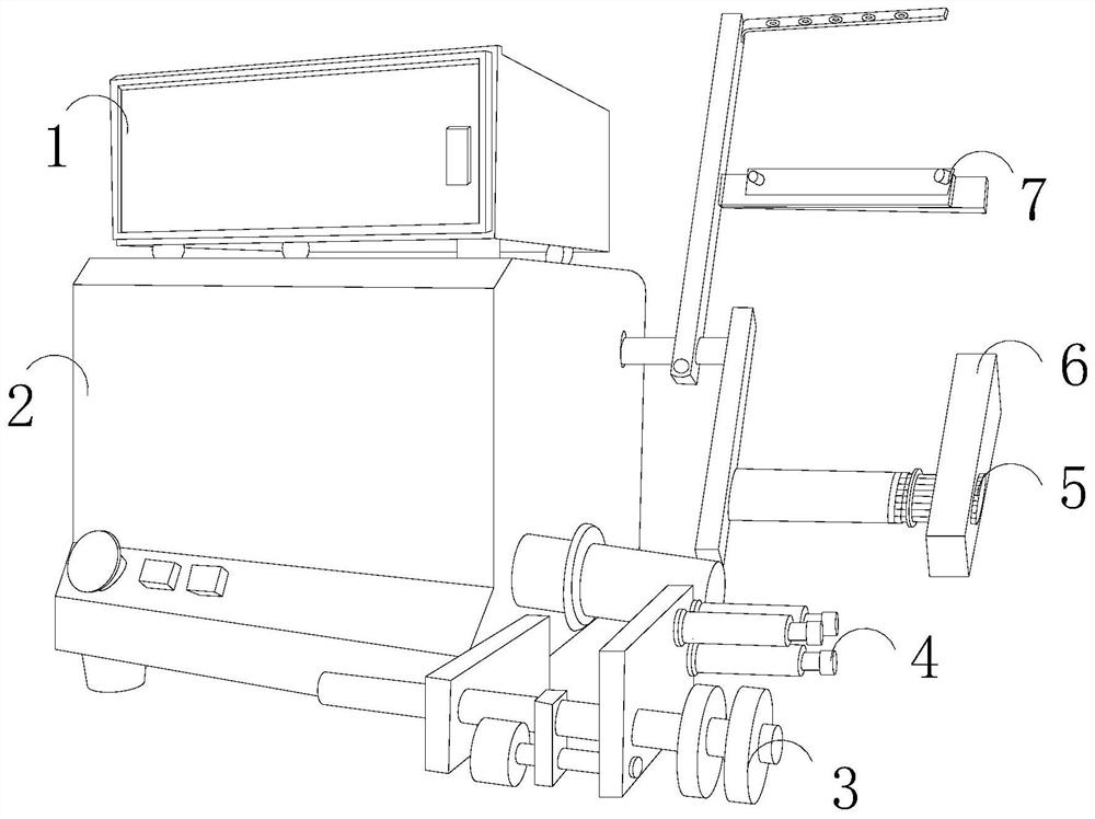 A high-frequency transformer automatic winding machine