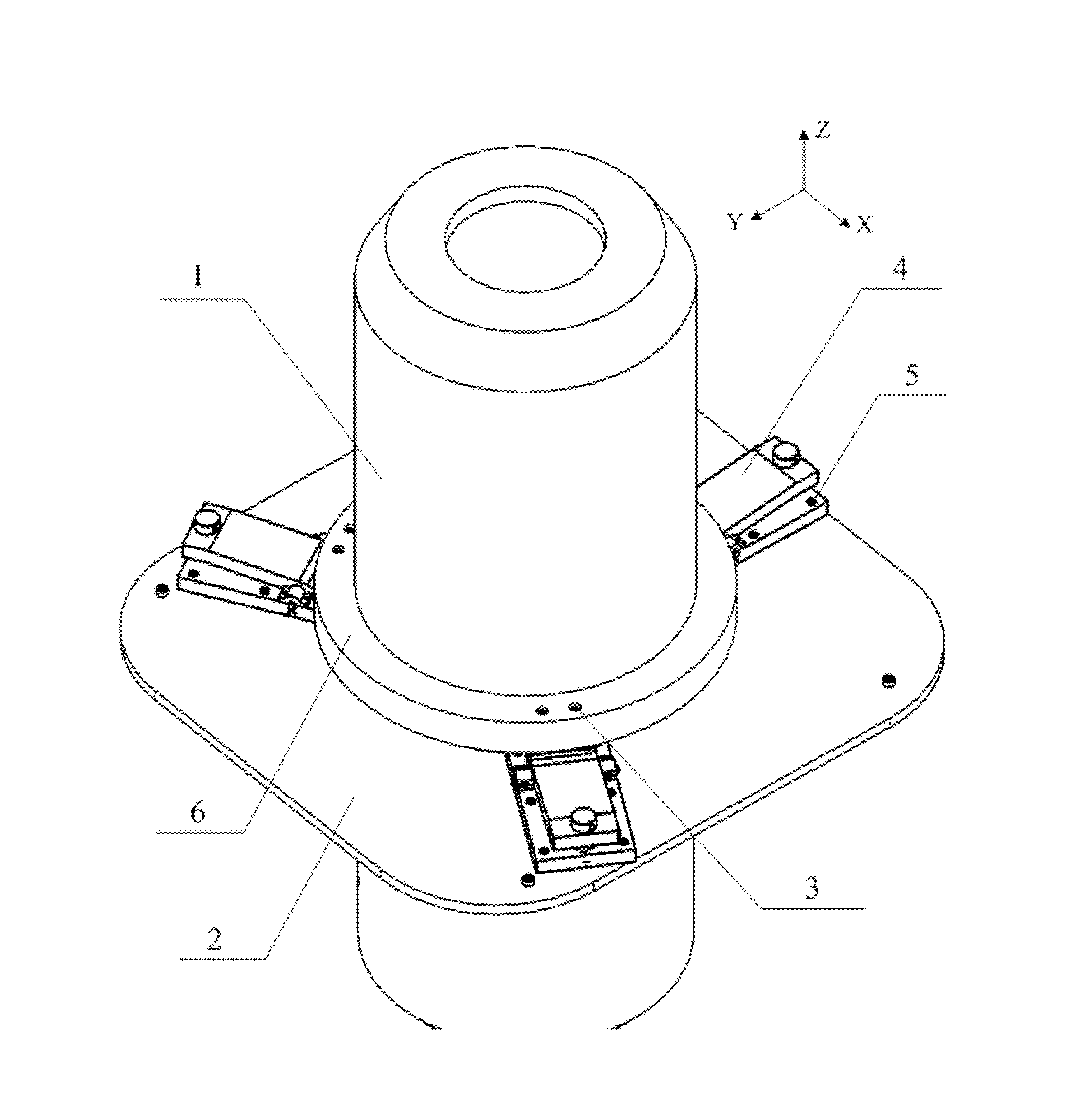 Micro leveling mechanism of projection objective of lithography machine