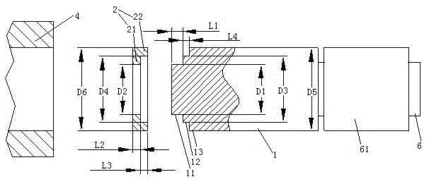 Torque converter turbine oil seal mounting tool with holding rod for remanufacturing of automatic gearbox