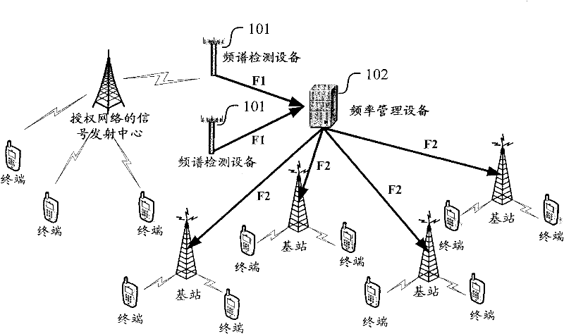 Frequency spectrum detection and frequency allocation system and method