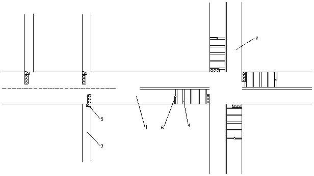 Method and system for controlling flow dividing at crossroad through traffic lights