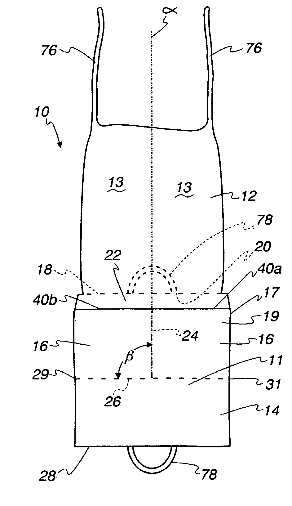 Bib/carrying-receptacle