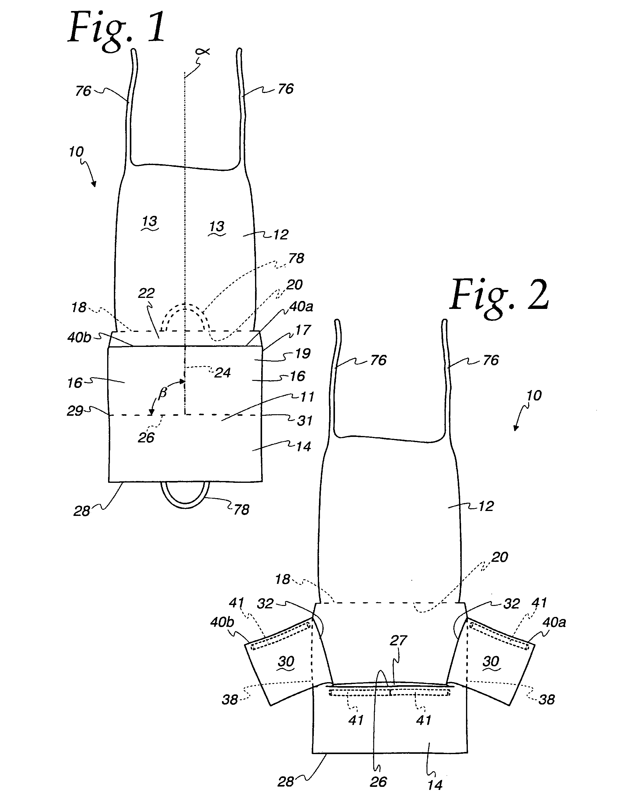 Bib/carrying-receptacle