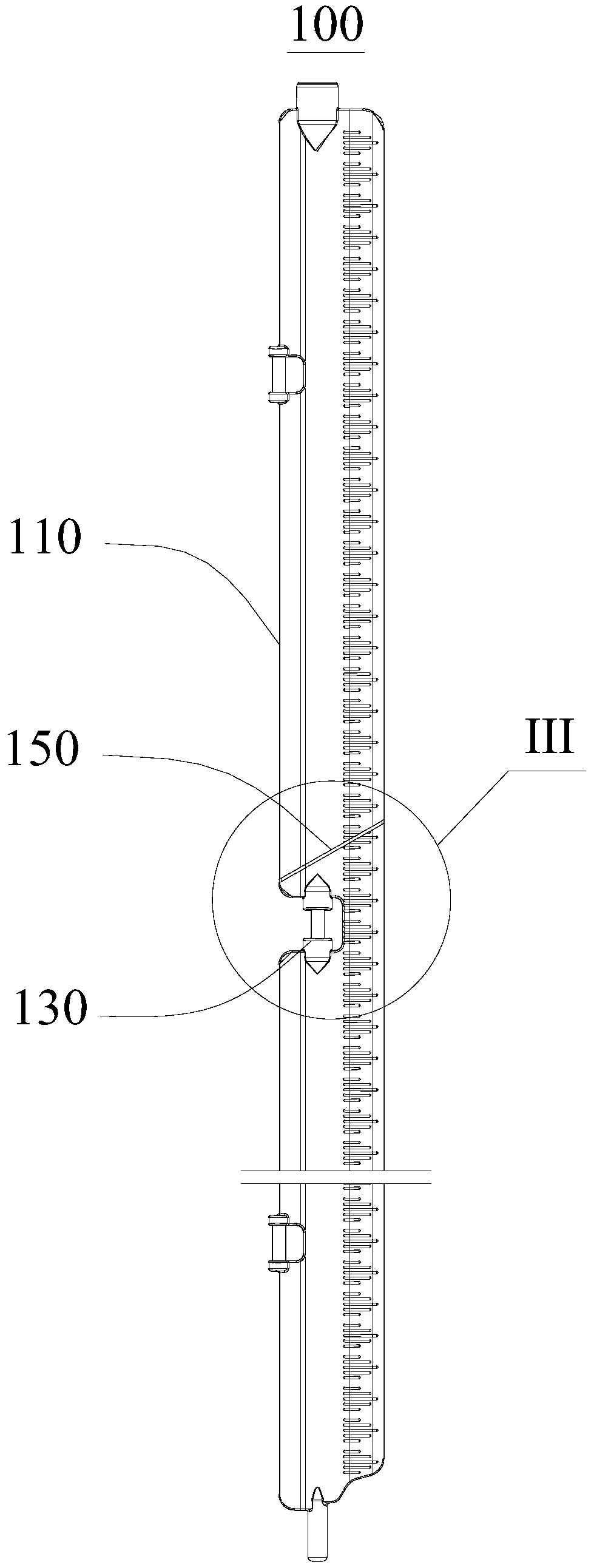 Drainage air sweeping blade and air conditioner