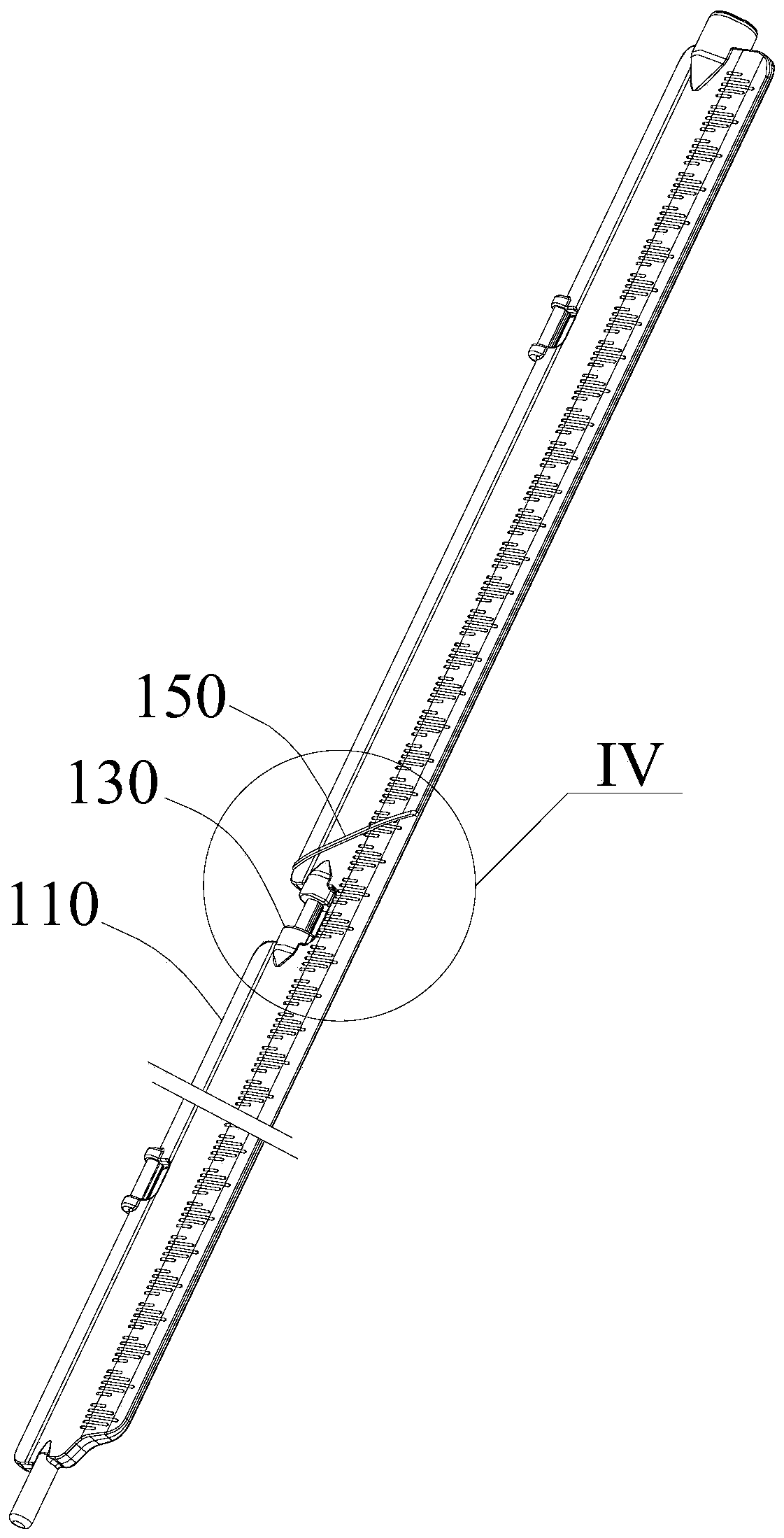 Drainage air sweeping blade and air conditioner