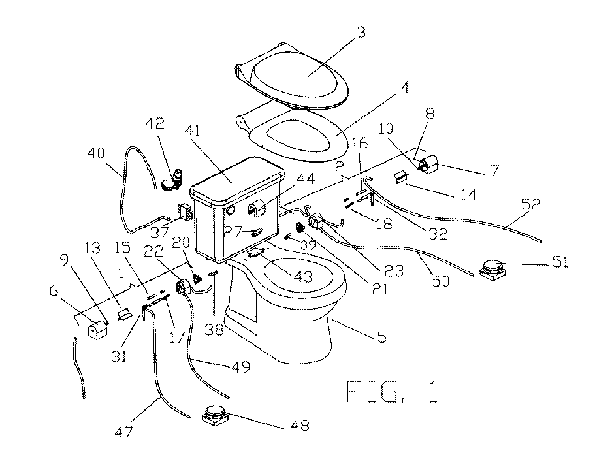 Hydraulic atuator device for raising and lowering a  seat and lid