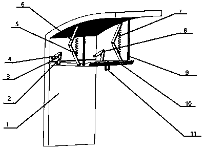 A new type of train luggage stowage device