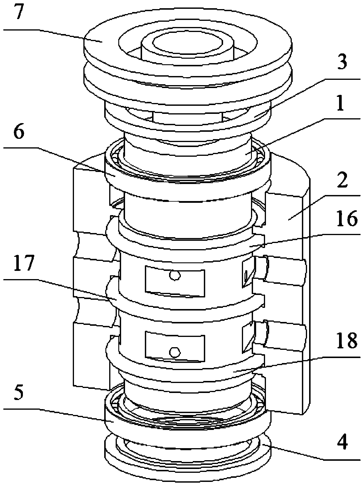 Rotating reversing valve, building block forming machine rotating hydraulic vibration platform and method