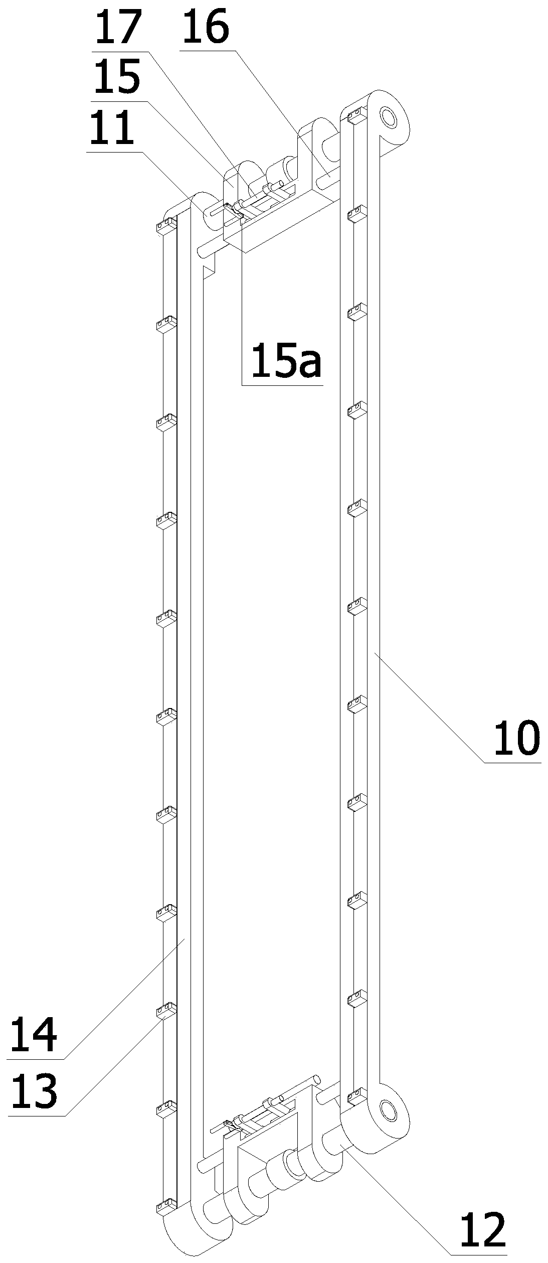 A climbing delivery ladder for power grid