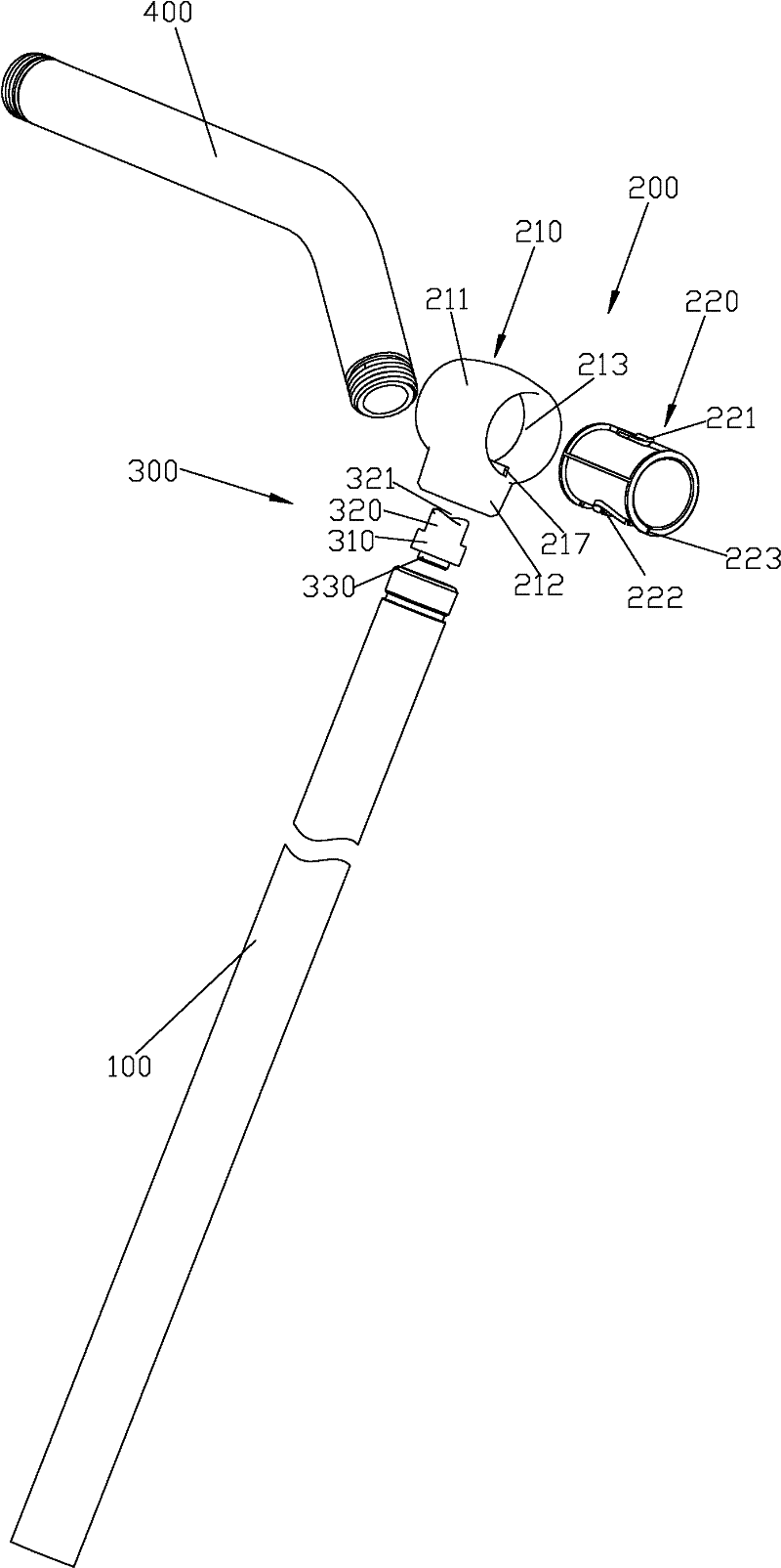 Lifting rod component