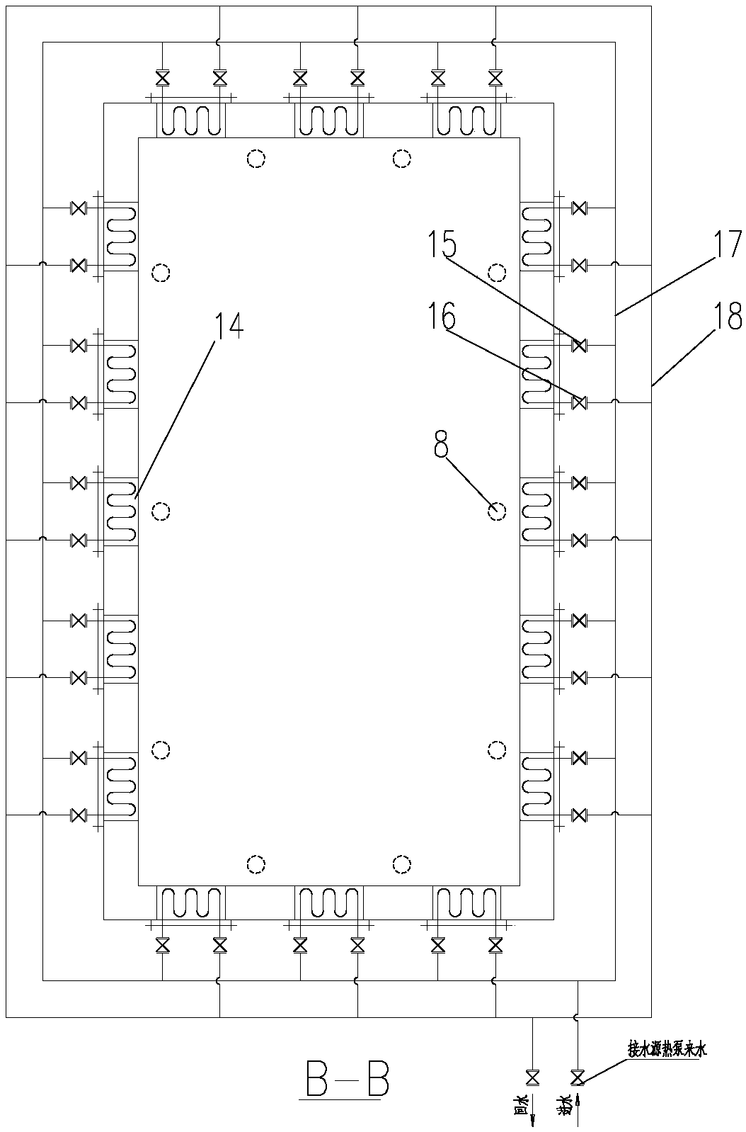 A garbage storage pit heating system