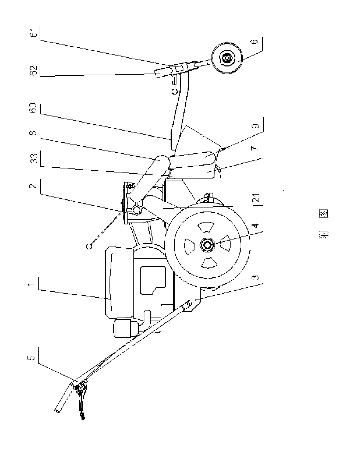 Hand stubble-cleaning return-to-field operation machine