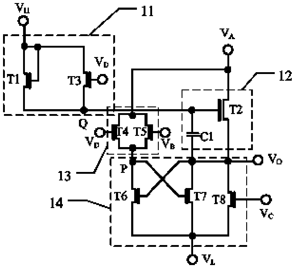 A shifting register unit, a grid electrode driving circuit, and a display