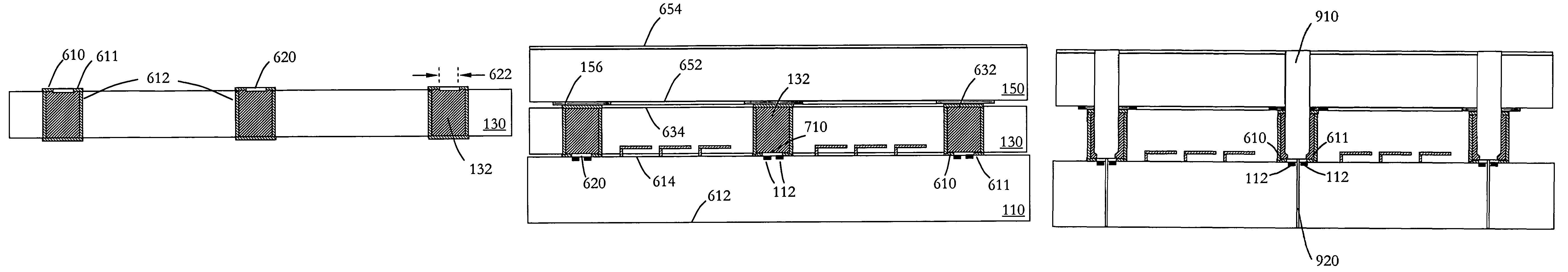 Bond method and structure using selective application of spin on glass