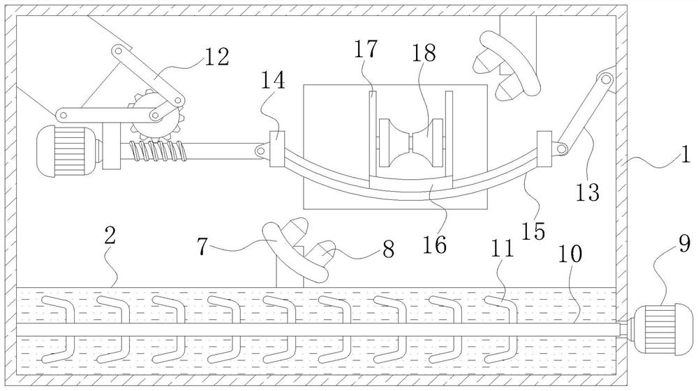 Pipe surface spraying device for guardrail production