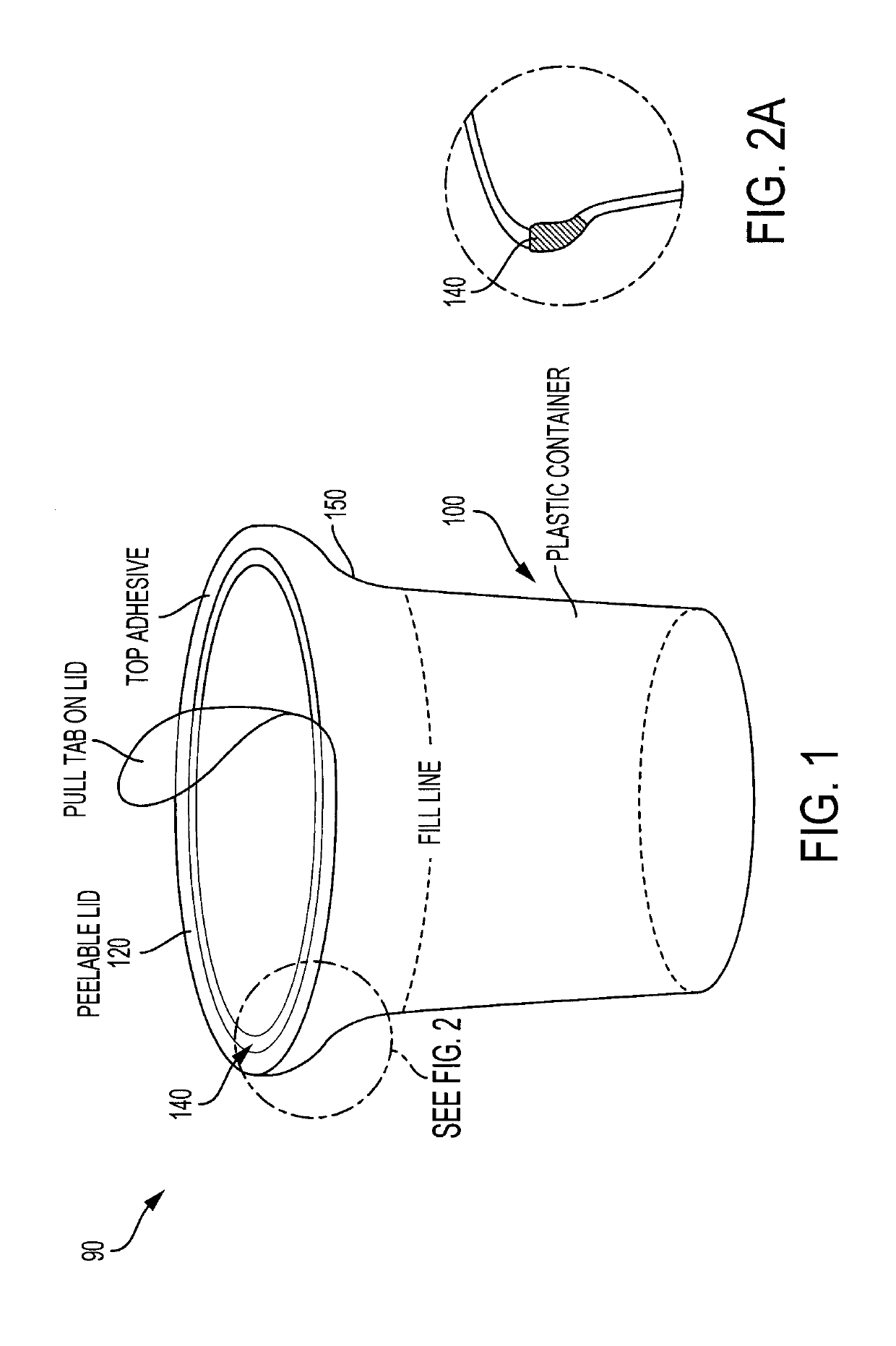 Disposable shot glass with peel-off lid