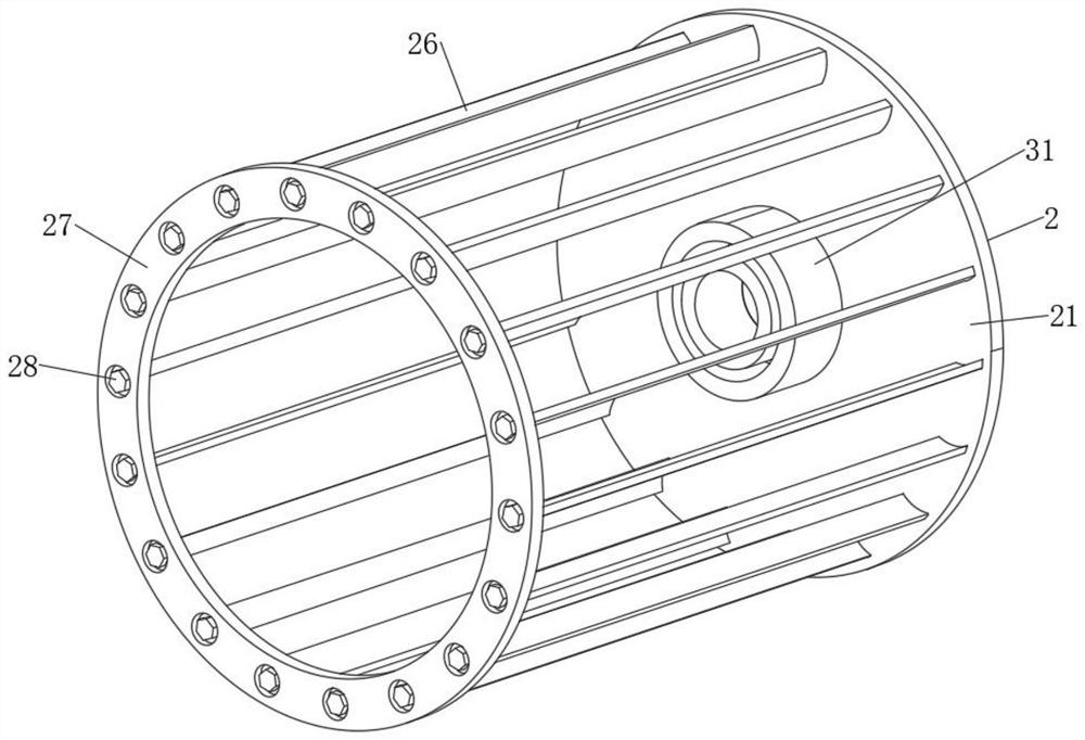 Efficient energy-saving fan for conveying medium-flow and medium-high-pressure materials