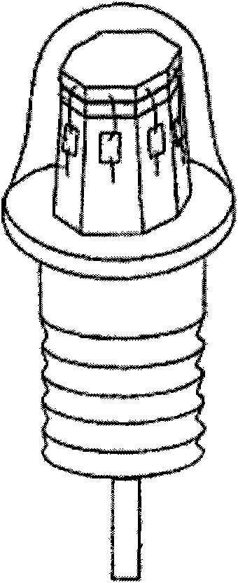 Space omnidirectional light-emitting diode (LED)