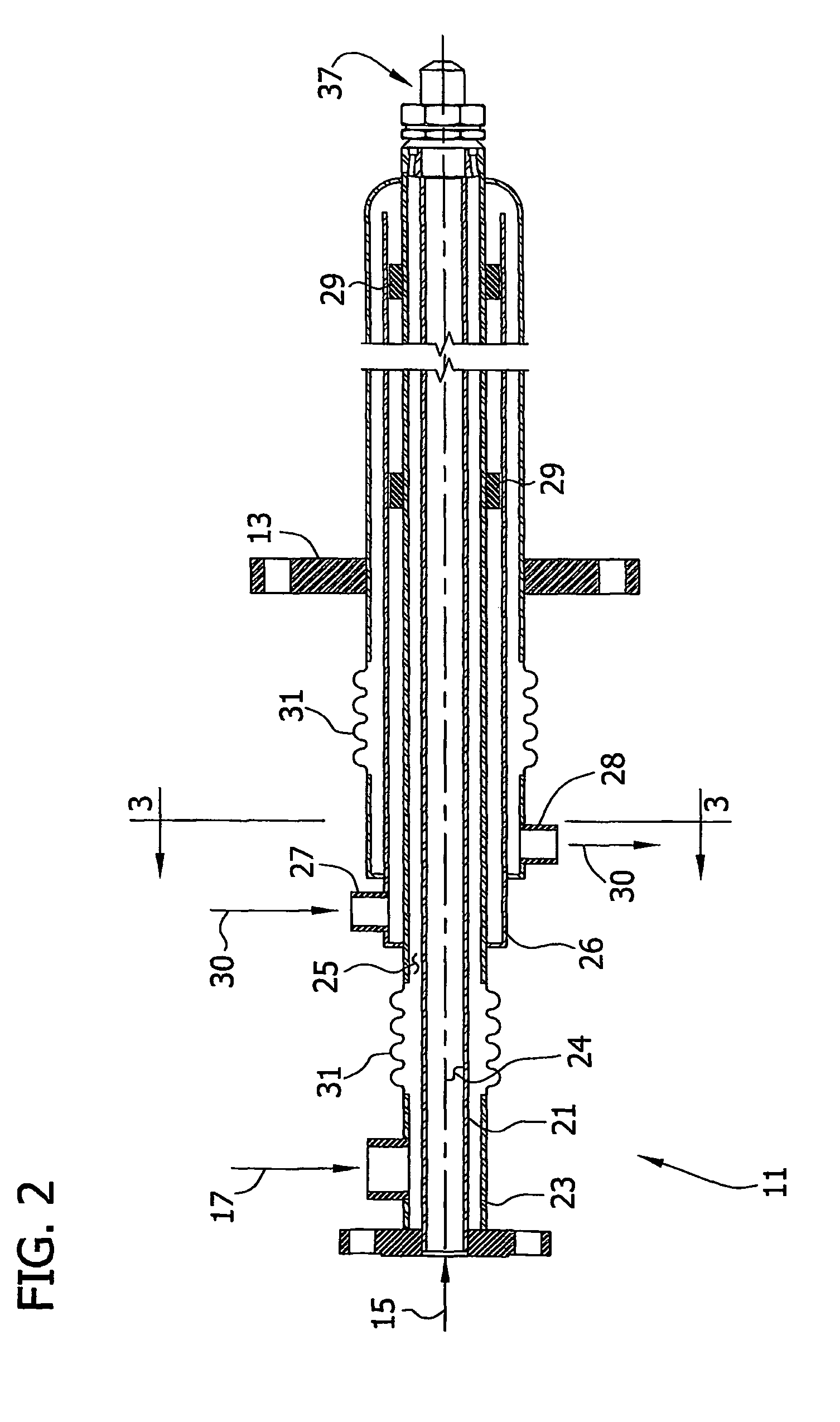 Process and apparatus for the combustion of a sulfur-containing liquid