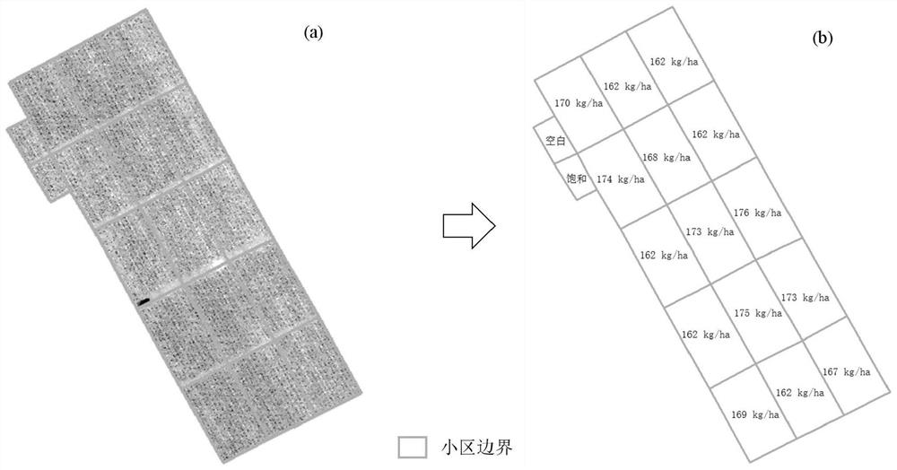 Crop nitrogen fertilizer variable management method based on unmanned aerial vehicle image