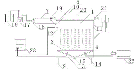 Simulation device for widely simulating vertical migration of pollutants in water containing layer