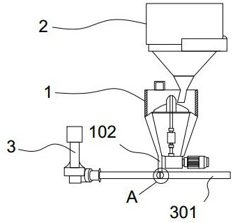 Net cage bait feeding machine unloading device