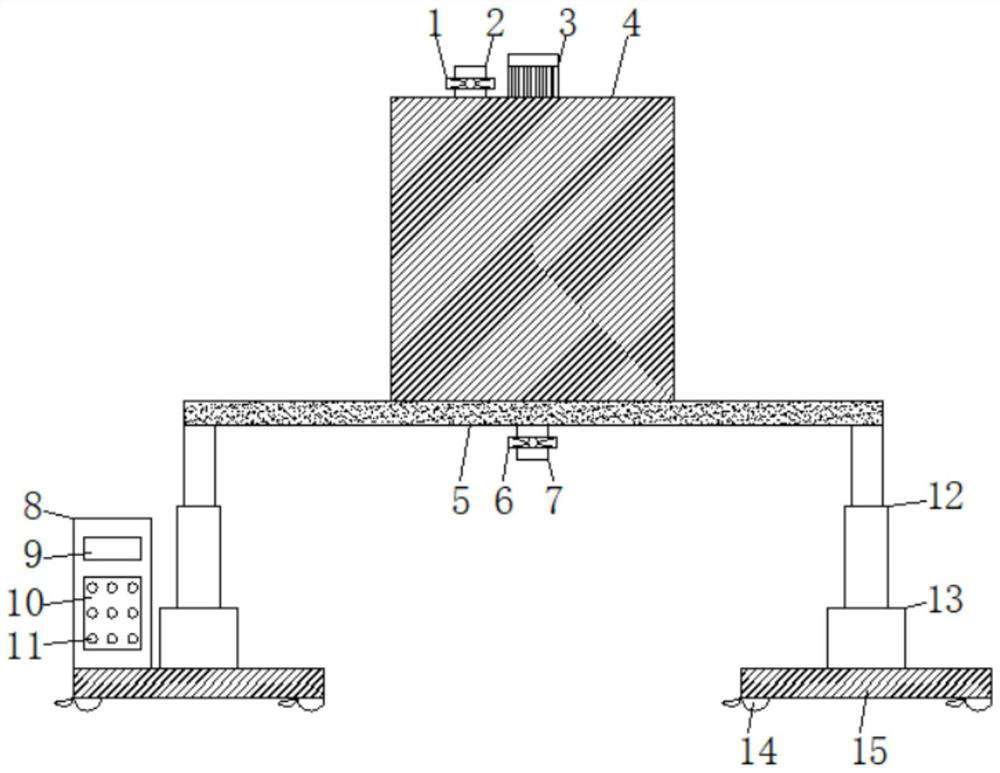 Feeding mechanism of color sand preparation kiln