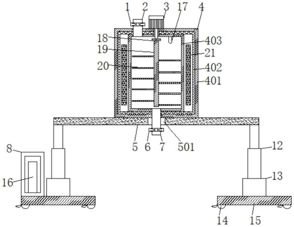 Feeding mechanism of color sand preparation kiln