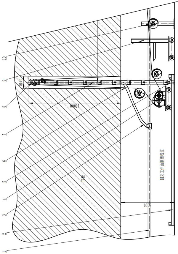 Gob-side entry retaining method for reversely and flexibly cutting top plate and cutting device of gob-side entry retaining method