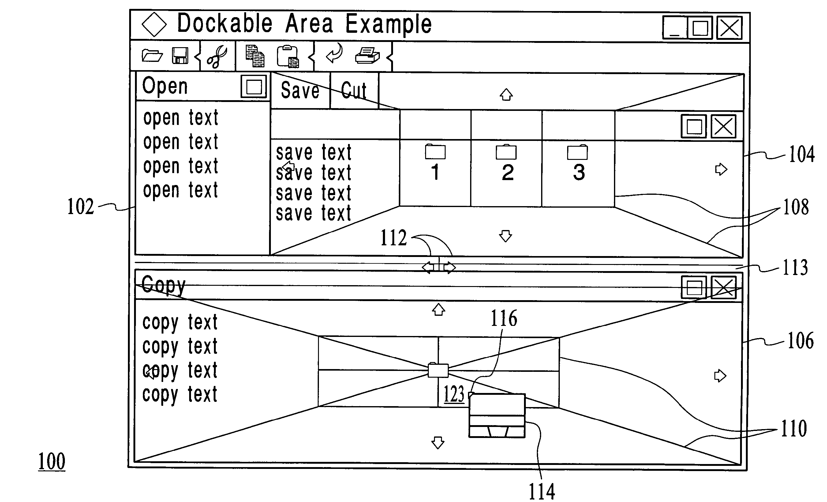 Method and system for providing feedback for docking a content pane in a host window