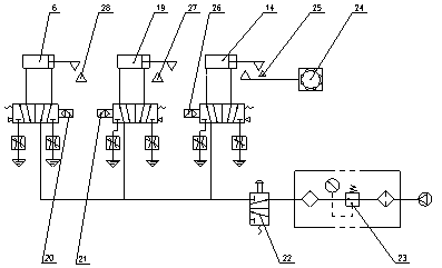 Pneumatic control rotary multi-station automatic lever powder pressing machine