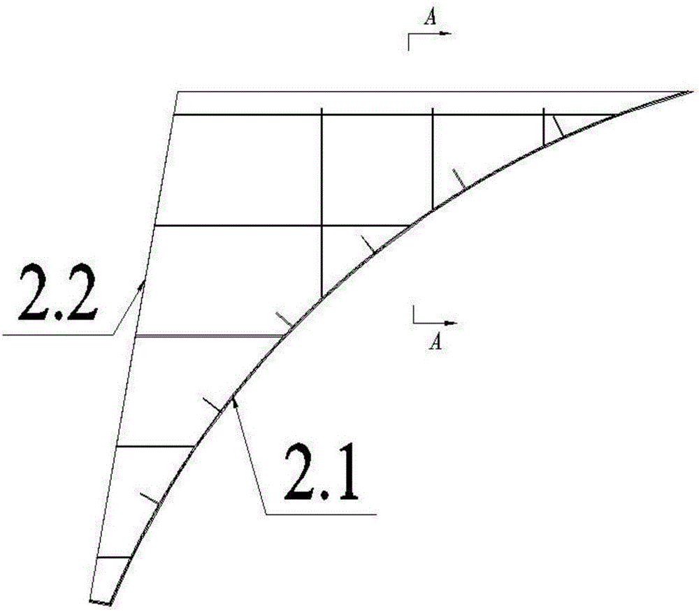 Novel cable bent tower intersection section structure and construction method thereof