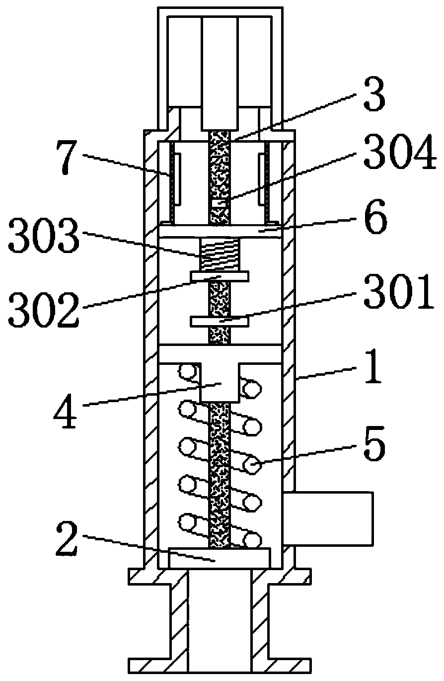 Spring type safety valve with high service life