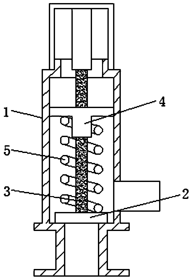 Spring type safety valve with high service life