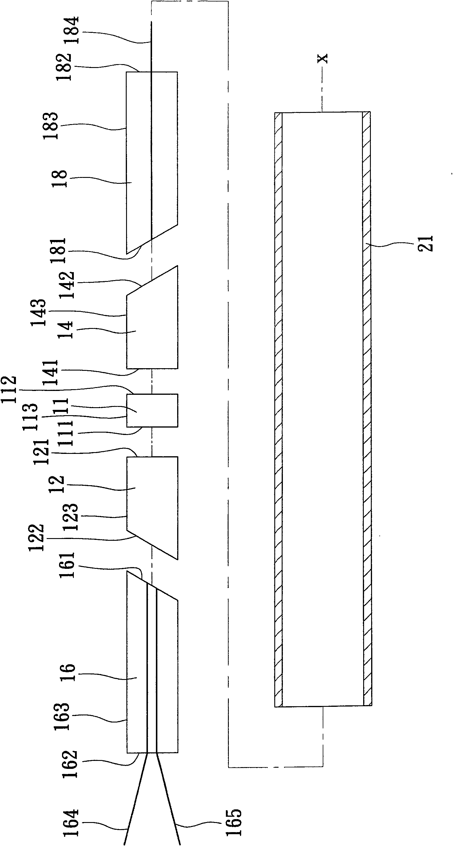 Wavelength divided duplexing equipment and packing method